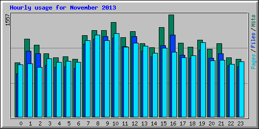 Hourly usage for November 2013