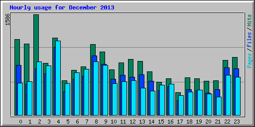 Hourly usage for December 2013