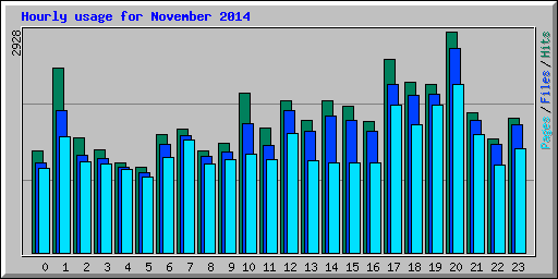 Hourly usage for November 2014