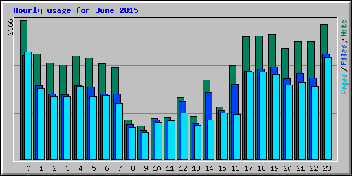Hourly usage for June 2015