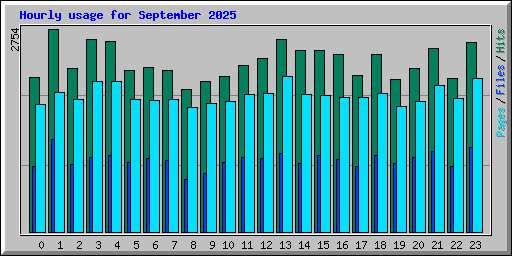 Hourly usage for September 2025